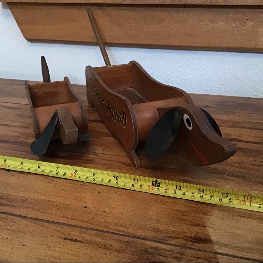 Wooden Dachshund Snack Hound & Peanut Pup Set - Picture 6 of 6